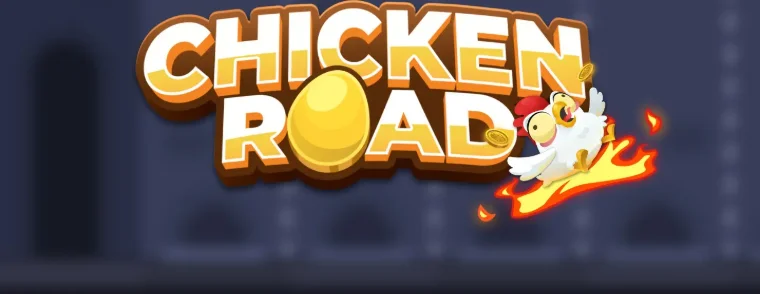 Logotipo y escenario del juego Chicken Road